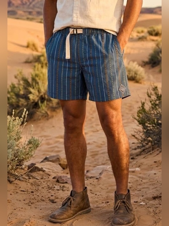 Prana Other - Men's Prana Shorts size XS Indio Heritage Shorts Aztec Print Blue 5' Inseam